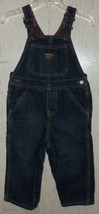 EXCELLENT BABY BOYS OSHKOSH LINED BLUE JEAN OVERALLS  SIZE 24 Months - £18.60 GBP