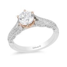 Enchanted Disney Princess 1-1/4 CT Diamond Crown Vintage-Style Engagement Ring  - £95.89 GBP