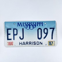 1997 United States Mississippi Harrison County Passenger License Plate EPJ 097 - £14.78 GBP