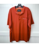 Cabelas Guidewear Shirt Sz 2XL Red/Orange Short Sleeve 1/4 Button Top Ve... - £14.46 GBP