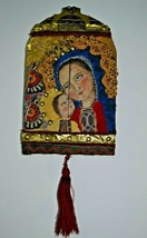 Original Handmade Hand Painted Artwork Icon &quot;Madonna with the Child Jesus&quot; - £194.55 GBP