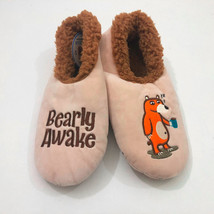 Snoozies Women&#39;s Tan Slippers Bearly Awake Size Medium 7/8 - $12.86