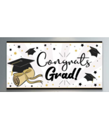 3 Pcs Graduation Banner - 36&quot;x 70&quot; Large Congrats Grad Banner Party Deco... - $12.86