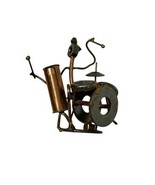 Nuts and Bolts Drummer Steampunk Recycled Metal Figurine Art Sculpture - $38.65 CAD