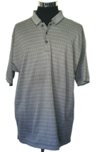 Turning Point Golf Shirt Men&#39;s Size Large Casual Black Red Gray White Checks - $17.82