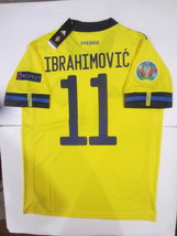 Zlatan Ibrahimovic Sweden 20/21 Euro Stadium Yellow Home Soccer Jersey 2020-2021 - £79.24 GBP