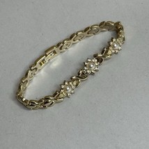 Vintage Avon Bracelet Gold Tone Chain Pearl Rhinestone 80s 90s Glam Form... - $19.99