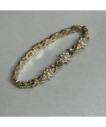 Vintage Avon Bracelet Gold Tone Chain Pearl Rhinestone 80s 90s Glam Form... - $27.34 CAD