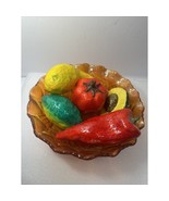 Mexican Paper Mache Faux Fruit Vegetables Handmade Hand Painted Folk Art... - $16.23 CAD