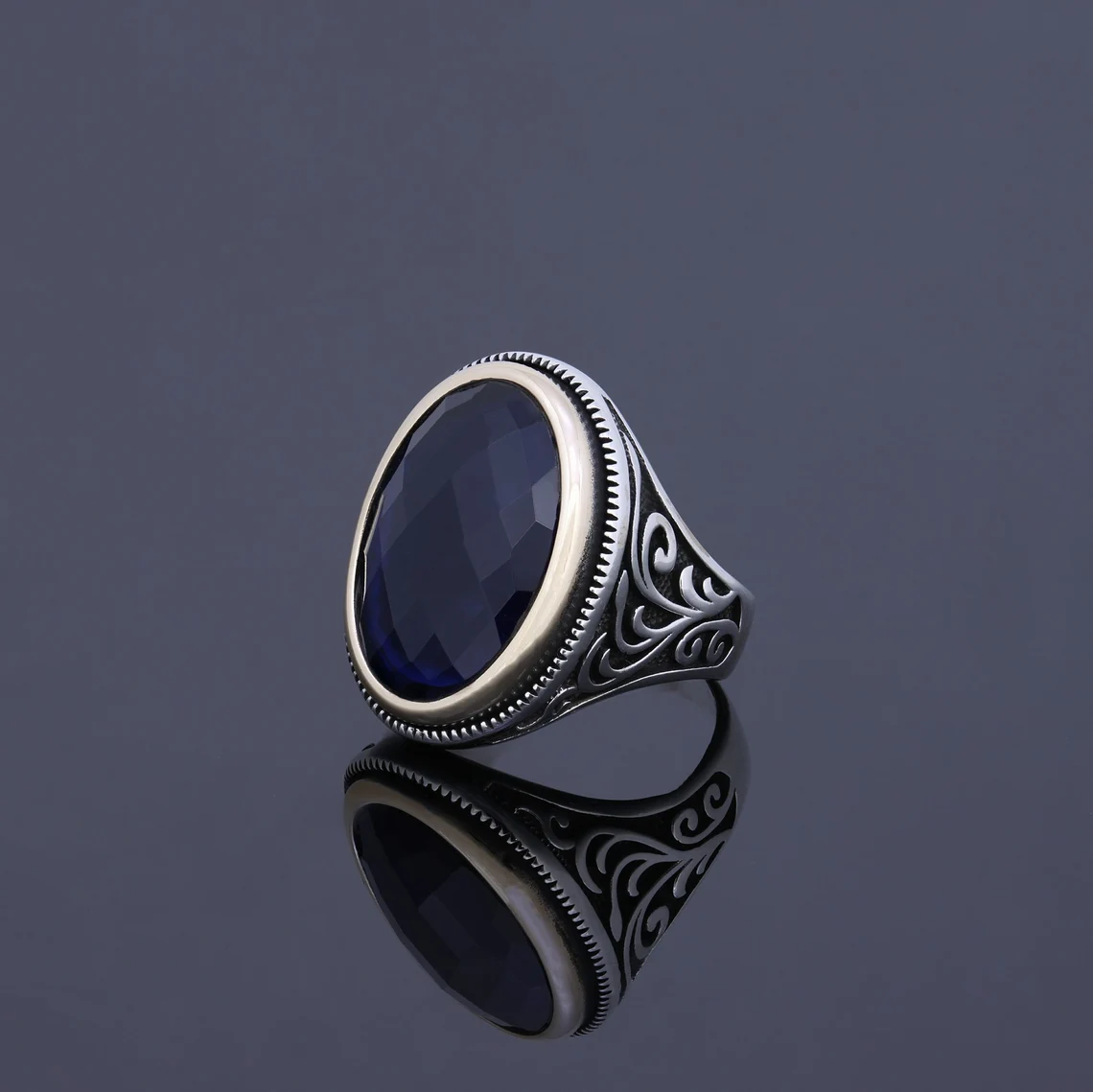 Handmade 925 Sterling Silver A+ Black Onyx Gemstone Partywear Ring Gift for Him Item image 2