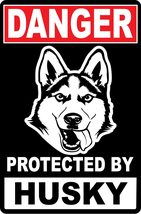 AnyStickerYouWant - DANGER Protected by Extremely Irritable Husky Alumin... - $9.99