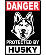 AnyStickerYouWant - DANGER Protected by Extremely Irritable Husky Alumin... - €8,56 EUR