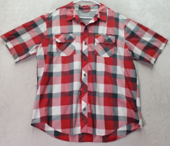 Orvis Shirt Men Size XL Multi Plaid Fishing Camp Short Sleeve Collar Button Down - £14.45 GBP