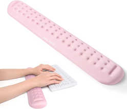 Pink Superfine Memory Foam Keyboard Wrist Rest Soft Gel Ergonomic Wrist Support - £15.33 GBP