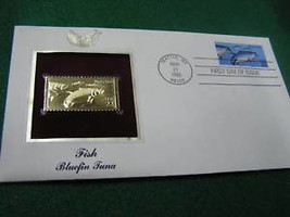 Gold Stamp Replica Envelope FISH-BLUEFIN Tuna 23 Cents....Sale Free Postage Usa - $9.90