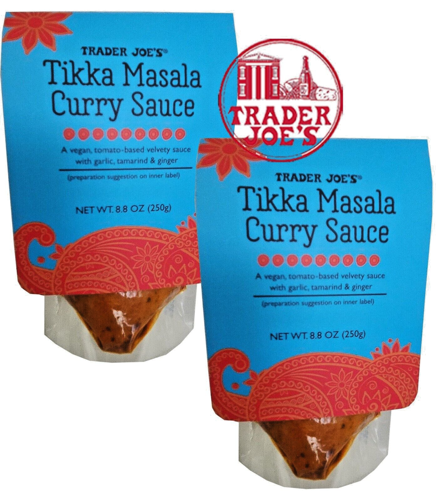 2 Packs Trader Joe's Tikka Masala Curry Sauce NET WT 8.8 OZ - $18.23