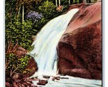 Falls at Diana&#39;s Bath North Conway New Hampshire NH UNP Linen Postcard S1 - $3.91