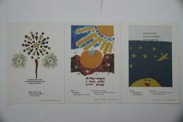 3 Japan Airlines JAL Foundation World Children Haiku Contest Postcard Card Lot - £7.86 GBP