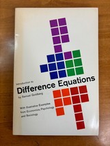 Vintage Math Book INTRODUCTION TO DIFFERENCE EQUATIONS - Goldberg Paperb... - $13.45