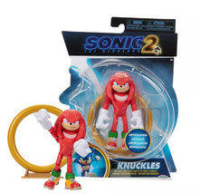 Sonic the Hedgehog 2 The Movie Knuckles with Ring Stand 4&quot; Articulated Figure - $16.88