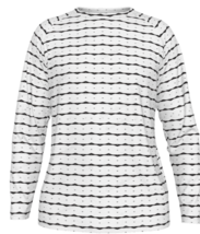 Blue Horizontal Stripes with Dots white Casual long sleeves t-shirt for Men  - £31.50 GBP