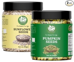 Raw Seeds Pumpkin, Sunflower For Immunity Booster Diet Food Pack of 2-250g - £21.30 GBP