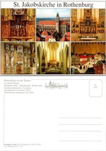 Germany Bavaria Rothenburg ob der Tauber St. Jacob&#39;s Church Altars VTG Postcard - $9.40