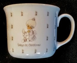 Precious Moments Mug Baby's 1st Christmas China Cup Enesco 1987 Samuel J Butcher - $14.83