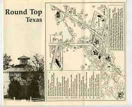 The History and Lore of Round Top Texas Brochure - £14.22 GBP