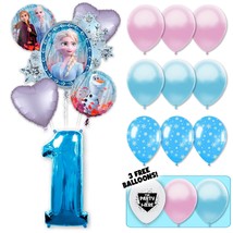 Frozen Deluxe Balloon Bouquet - Blue Number 1 - £25.05 GBP