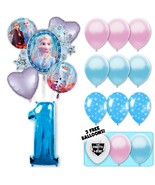 Frozen Deluxe Balloon Bouquet - Blue Number 1 - $31.99