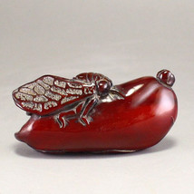 Vintage Ox Horn Carved Cicada Pendant - £62.93 GBP