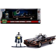 Jada 1966 Classic TV Series Batmobile &amp; Batman Diecast Model Figure DC #31703 - £16.34 GBP