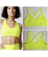 Carbon38 Action Bra 2.0 In  Neon Green Leopard Takara Shine Women’s Size M - $34.99