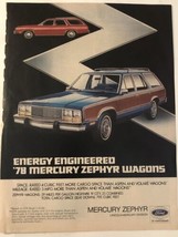 vintage 1978 Mercury Zephyr Print Ad  Advertisement pa1 - £6.32 GBP