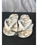 Crocs Crocband Camo Flip Flops 205943-94S White/Brown NWT SZ M9/W11 - £19.40 GBP