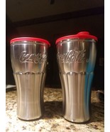 Two Vintage Coca-Cola Stainless Steel Insulated 16 oz Tumblers Hot Or Cold - $47.54 CAD