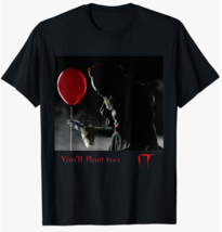 Pennywise You&#39;ll Float Too Red Balloon T-Shirt - £11.79 GBP
