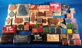 Lot of Rubber Stamps and Ink - £31.72 GBP
