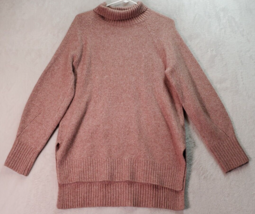 Calvin Klein Jeans Sweater Womens Large Mauve Knit Long Sleeve Turtle Neck Slit - £15.02 GBP
