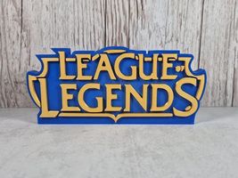 League of Legends Logo Sign 3D Printed Desk Display Video Game Room Decor - $14.69