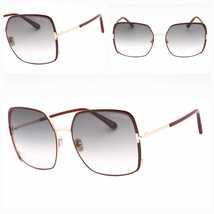 Tom Ford FT1006,Shiny Bordeaux/Gradient Blue , Rectangular Shape Sunglasses - $200.00