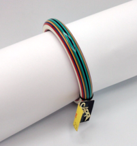 Vintage Capri Bangle Bracelet Multi Color Striped Lucite? New Old Stock  1970&#39;s - £18.45 GBP