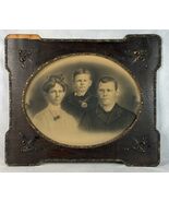 Antique Picture Framed Wood Ornate Family Photo Primitive - $146.95