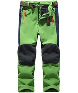 Echinodon Kids Age 11-12 Softshell Fleece Lined Trekking Snow Pants Green - $17.12