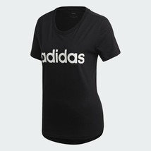 adidas Women&#39;s Essential Slim Graphic Tee Black/White Size Small DP2361 - $12.23