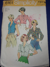 Simplicity Young Junior / Teens’ & Misses’ Blouse Size 14 #6161 - $5.99