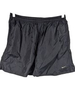 Nike y2k 90s Black Swishy Workout Shorts Side Slit Womens Juniors XL 16-... - $29.21