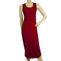 Rundholz Red Bodycon Midi Calf Length Sleeveless Summer Tank Dress - $98.01
