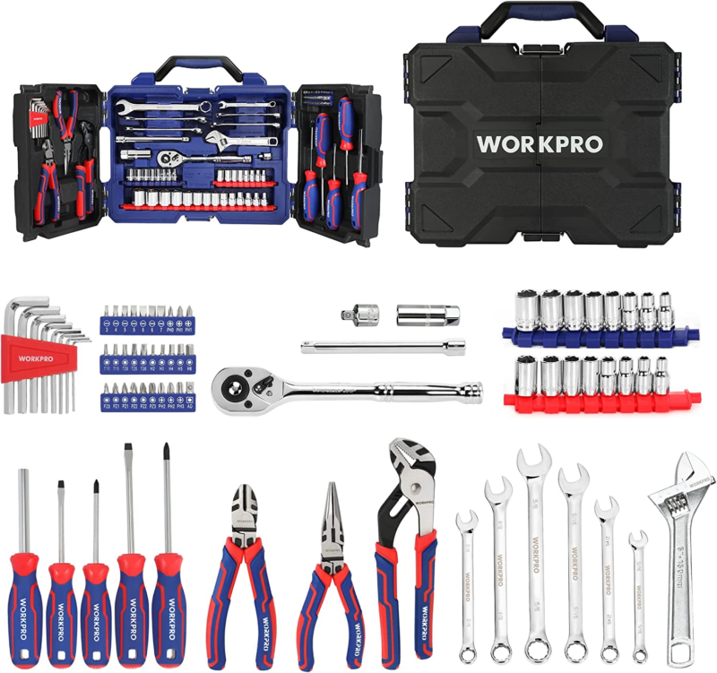 87 Piece Household Hand Tool Kit, General Use - £78.84 GBP